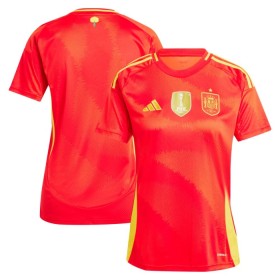 Camisola Espanha Mulher Equipamento Principal Euro 2024 Manga Curta
